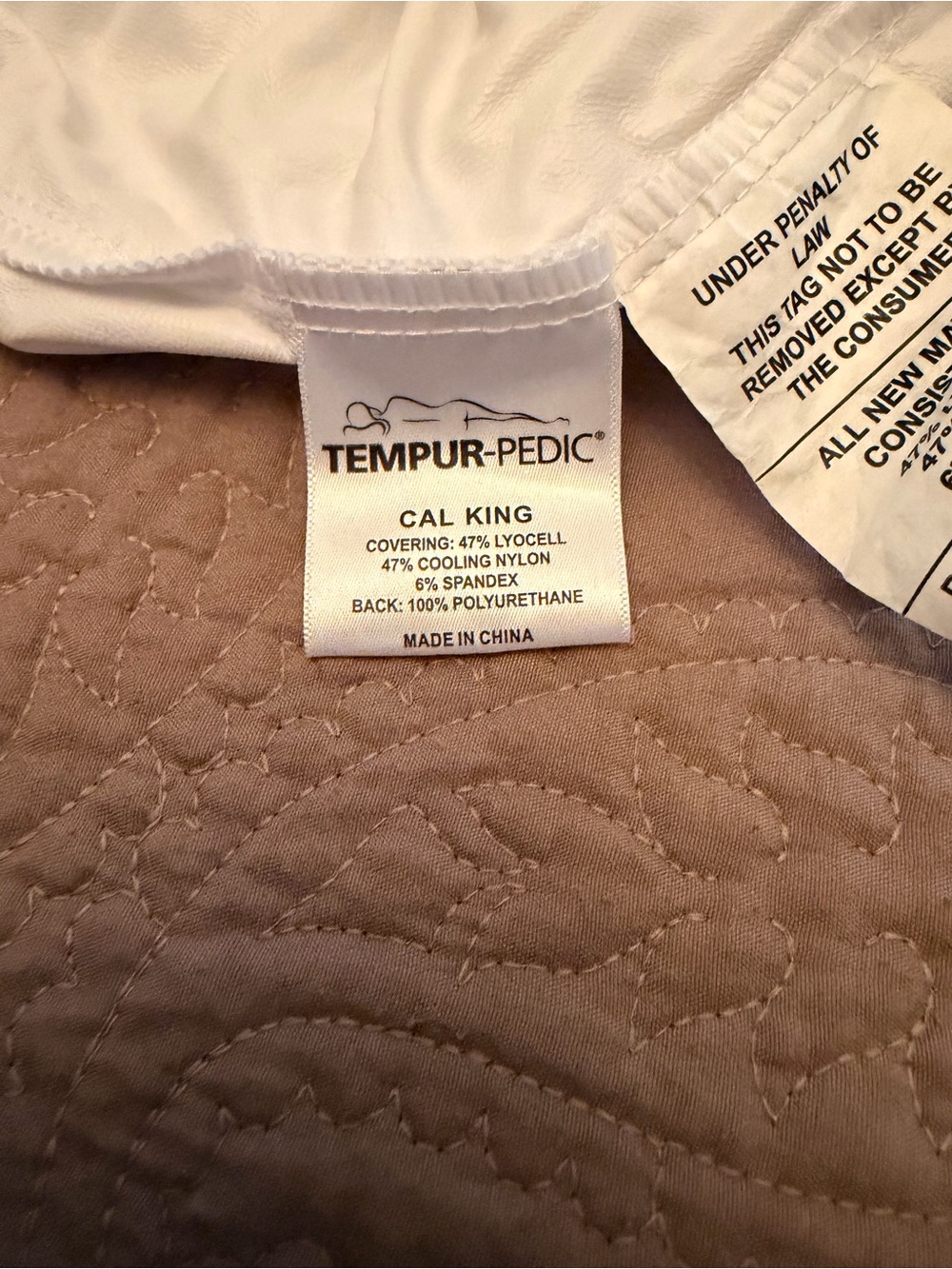 Tempur-pedic California King Mattress proctor Like New